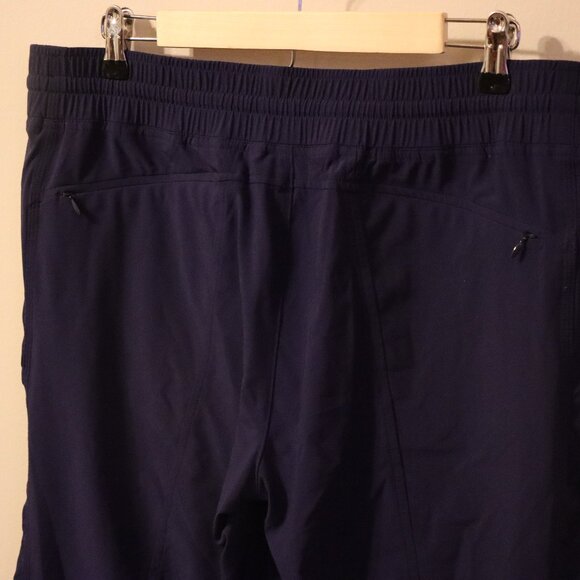 Athleta Light long navy pants, drawstring waist, zipper close side, Size 14 - Picture 5 of 10